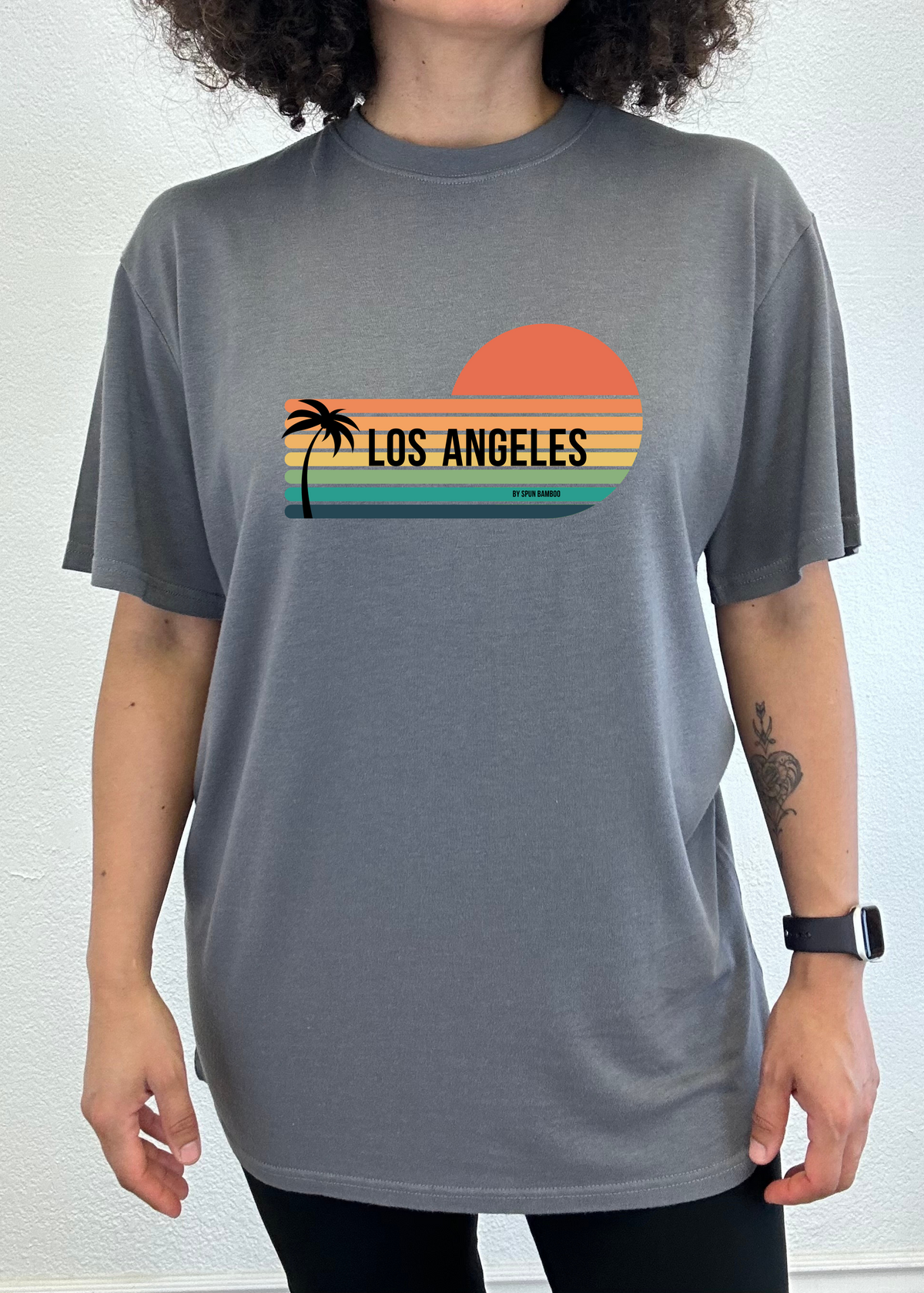 Los Angeles Unisex Bamboo Viscose & Organic Cotton T-Shirt — Soft, Breathable Graphic Tee | 15 Colors, S–XXL