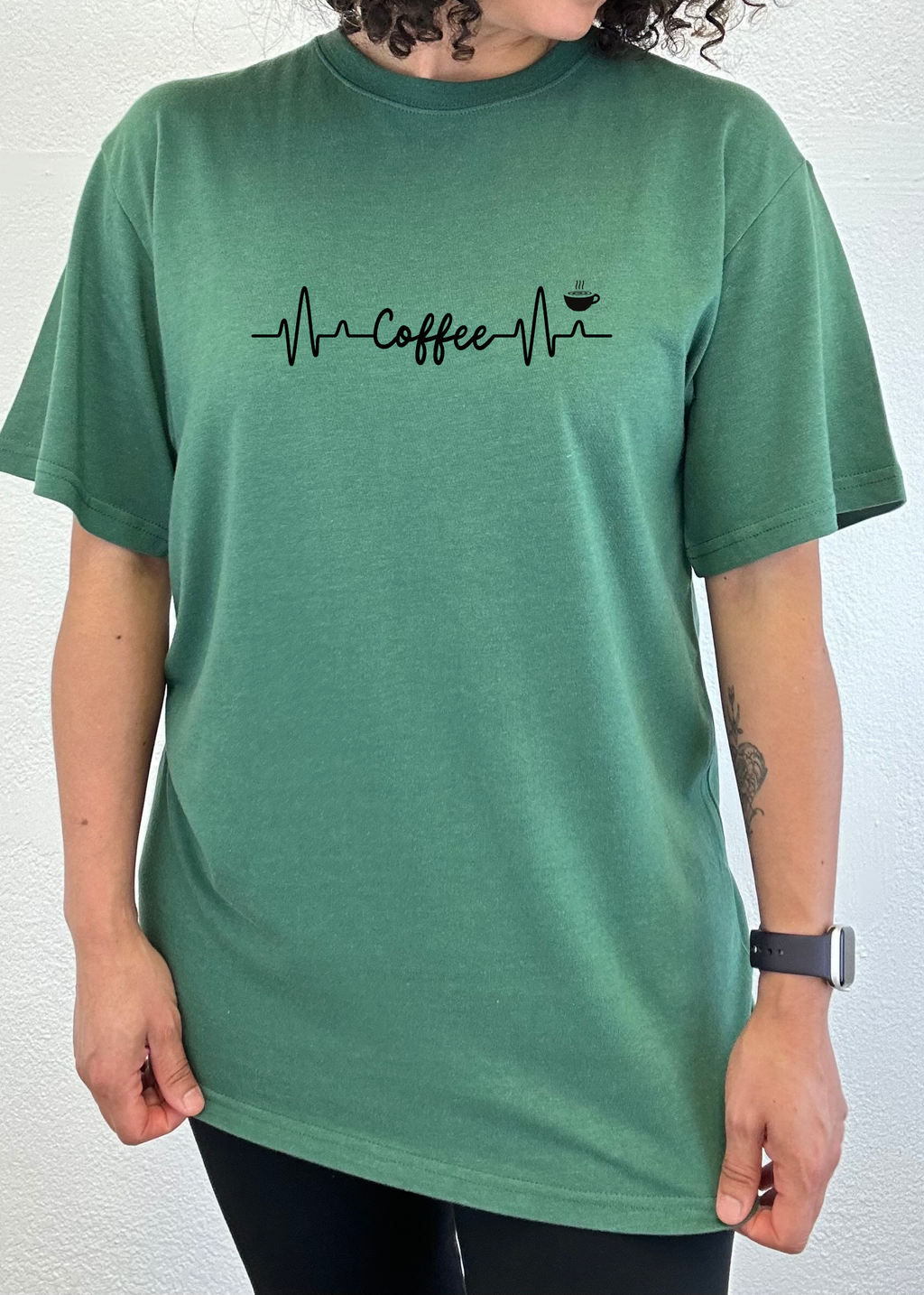 Heartbeat Coffee Unisex Bamboo Viscose & Organic Cotton Graphic T-Shirt — Soft & Breathable | 15 Colors, S–XXL