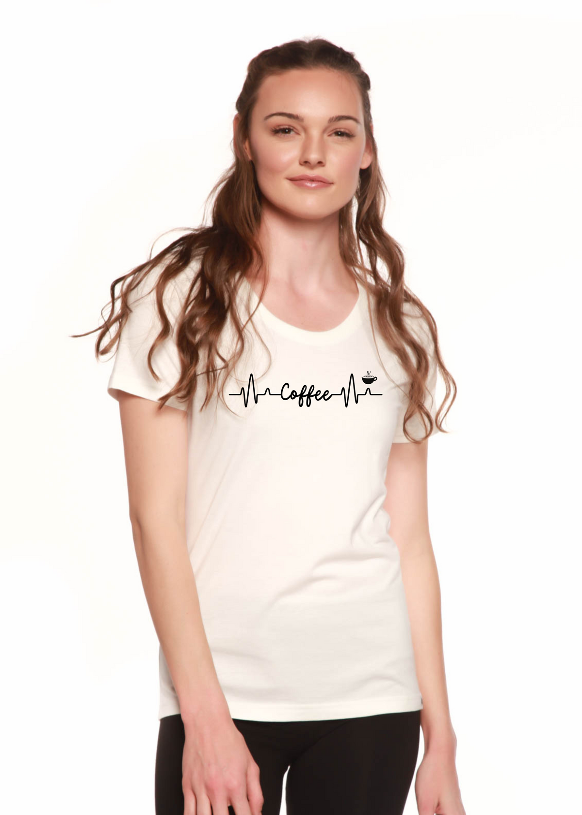 Heartbeat Coffee Women's Bamboo Viscose & Organic Cotton Scoop Neck T-Shirt — Soft & Breathable | 4 Colors, S–XXL