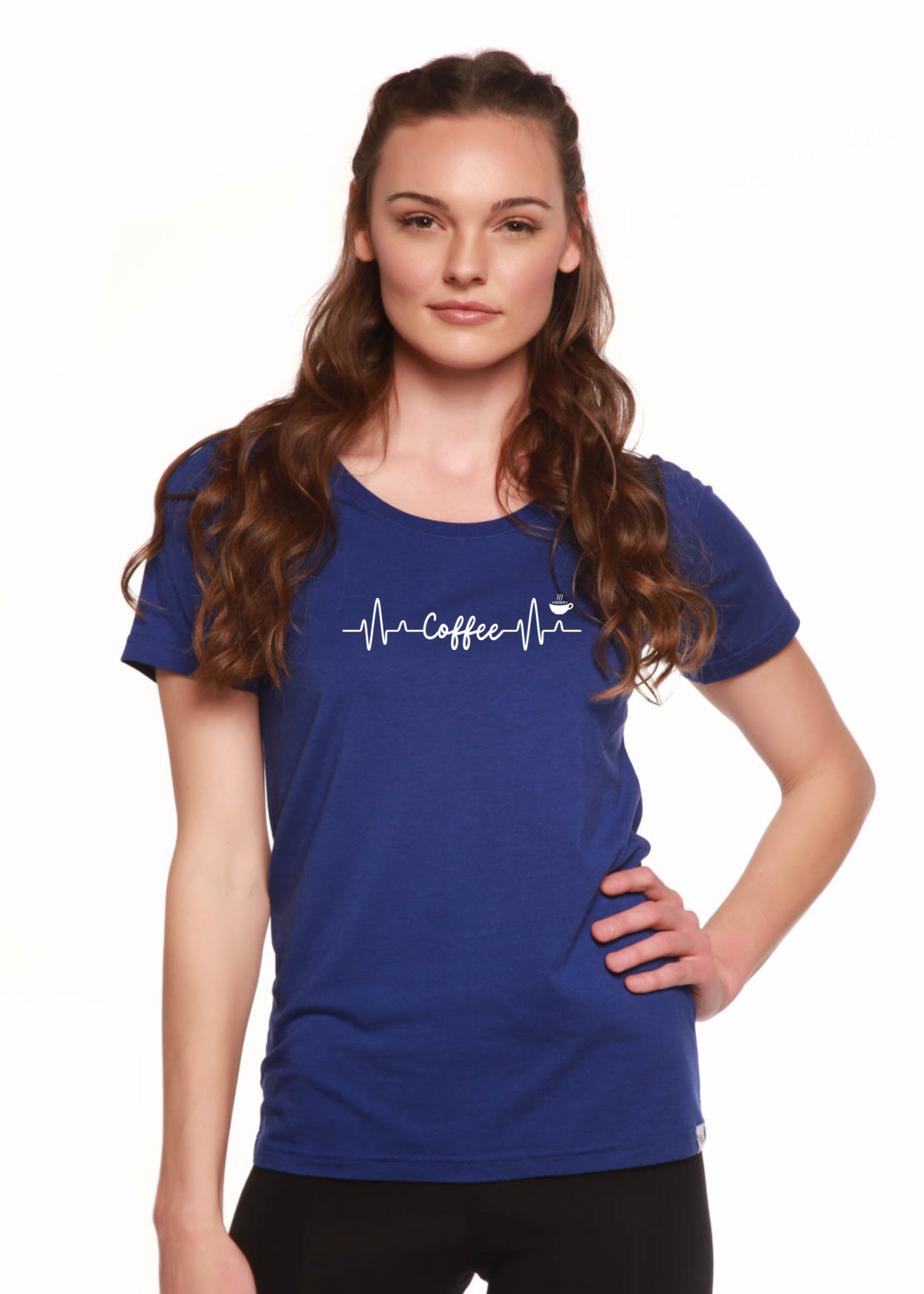 Heartbeat Coffee Women's Bamboo Viscose & Organic Cotton Scoop Neck T-Shirt — Soft & Breathable | 4 Colors, S–XXL