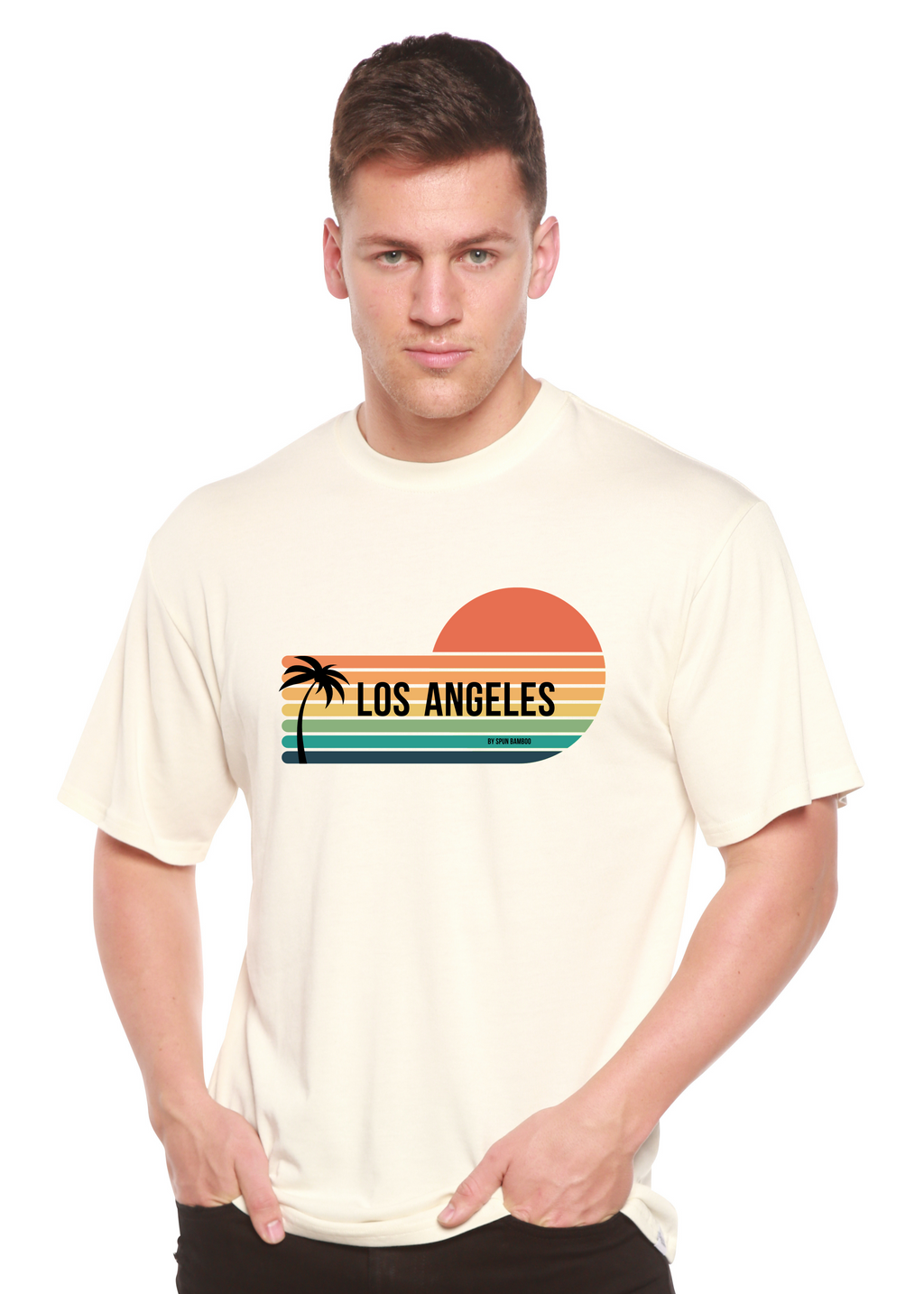 Los Angeles Unisex Bamboo Viscose & Organic Cotton T-Shirt — Soft, Breathable Graphic Tee | 15 Colors, S–XXL