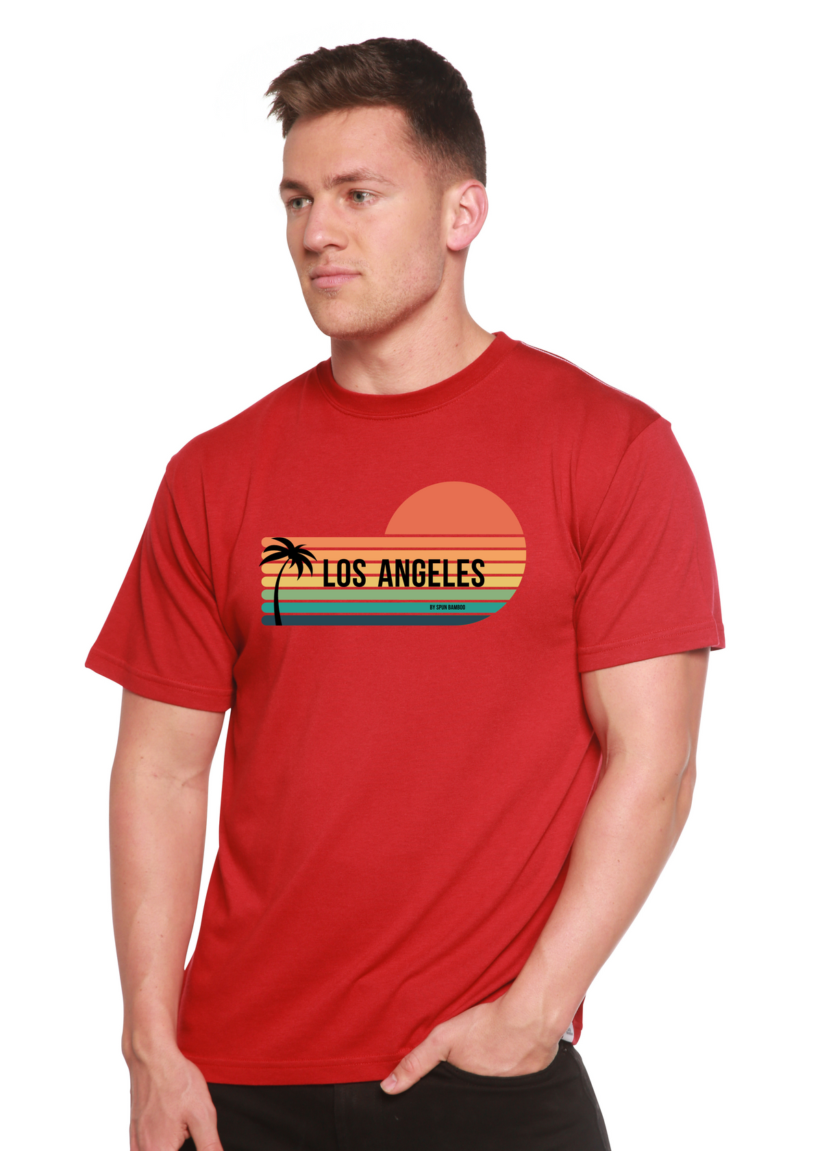 Los Angeles Unisex Bamboo Viscose & Organic Cotton T-Shirt — Soft, Breathable Graphic Tee | 15 Colors, S–XXL