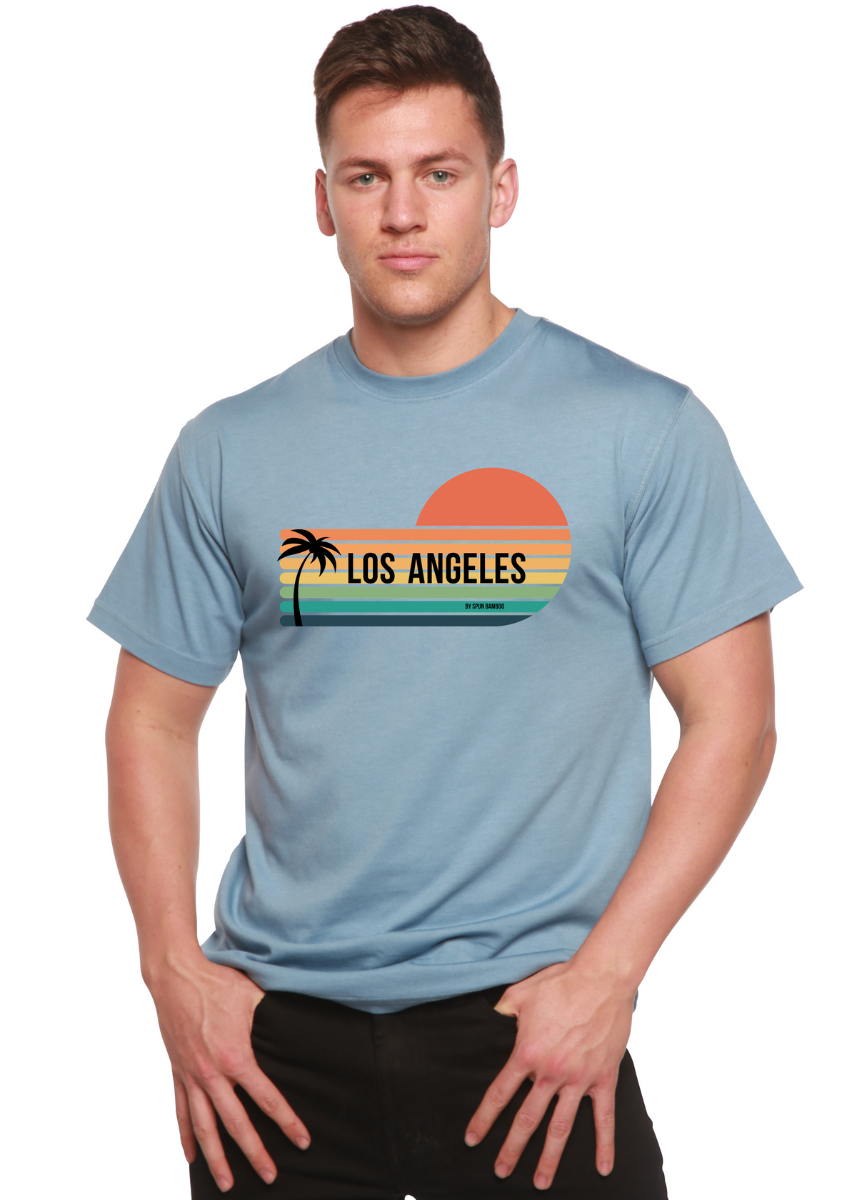 Los Angeles Unisex Bamboo Viscose & Organic Cotton T-Shirt — Soft, Breathable Graphic Tee | 15 Colors, S–XXL