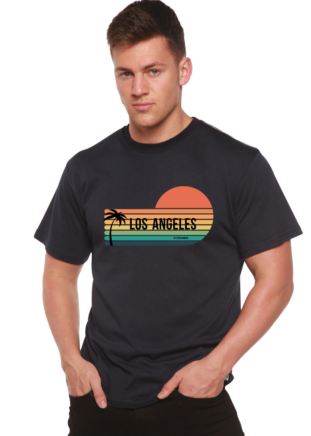 Los Angeles Unisex Bamboo Viscose & Organic Cotton T-Shirt — Soft, Breathable Graphic Tee | 15 Colors, S–XXL