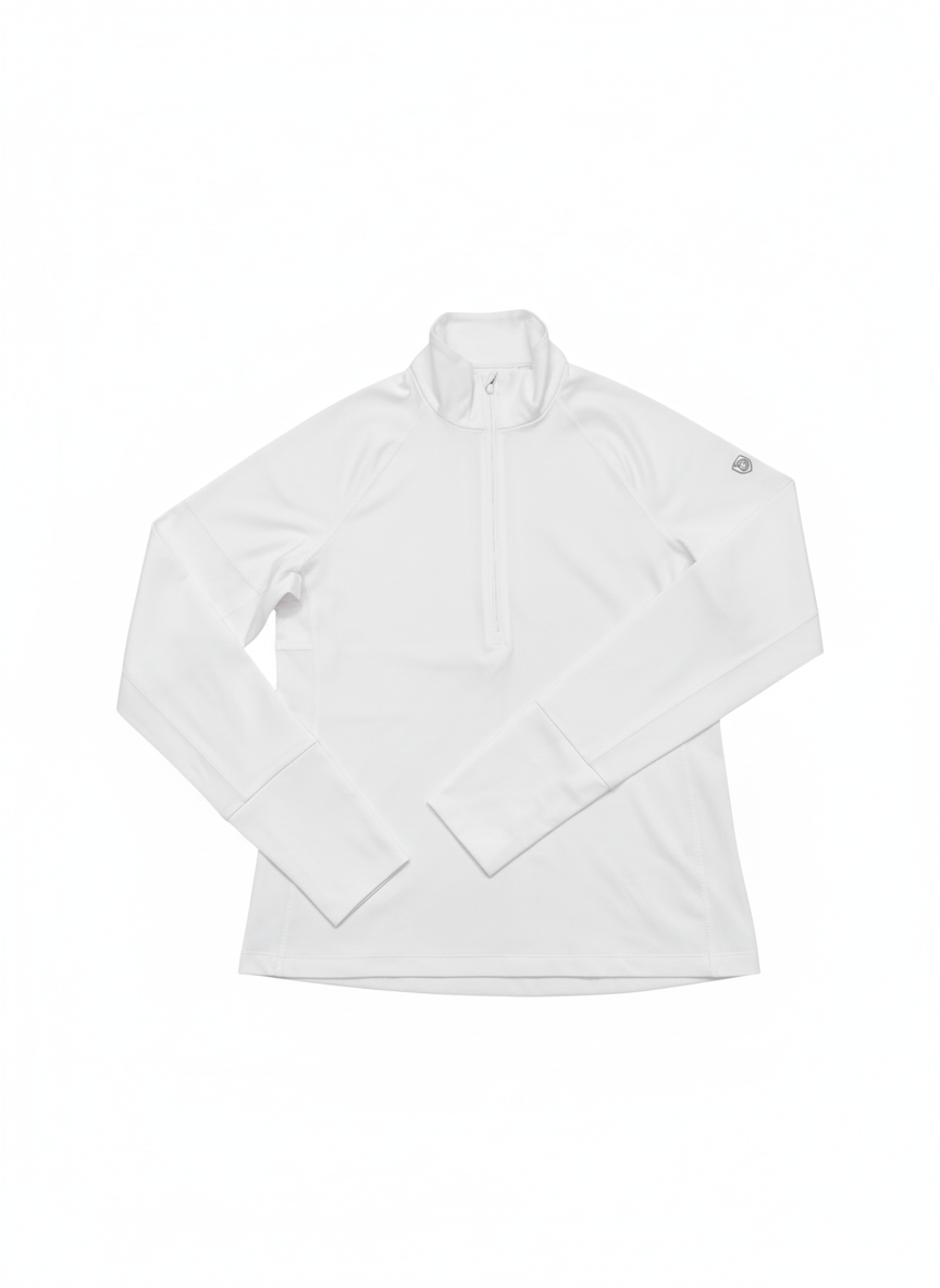 Foudy Mid-Weight Women's Long Sleeve 1/2 Zip Top — Sweat-Wicking Athletic Layer | 3 Colors, XS–XXL