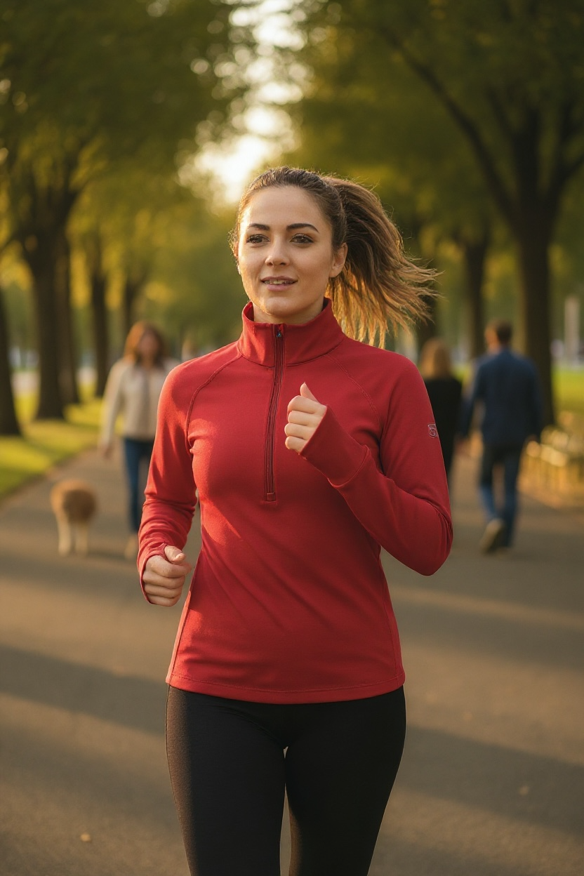 Foudy Mid-Weight Women's Long Sleeve 1/2 Zip Top — Sweat-Wicking Athletic Layer | 3 Colors, XS–XXL