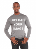Custom Printed Men's Bamboo Viscose & Organic Cotton Long Sleeve T-Shirt — DTG Print | 4 Colors, S–3XL