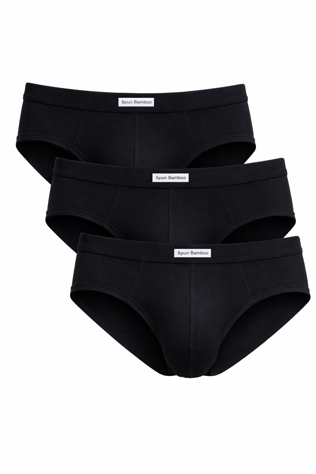 Men's Bamboo Viscose Briefs — Soft, Breathable & Tag-Free Underwear | Black & White | Single or 3-Pack | S–XXL