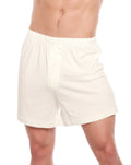 Men's Bamboo Viscose & Organic Cotton Boxer Underwear — Soft, Breathable & Odor-Resistant | Cream, 5-Pack | S–XXL